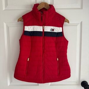 Tommy Hilfiger Sport Red Puffer Vest Women’s Small